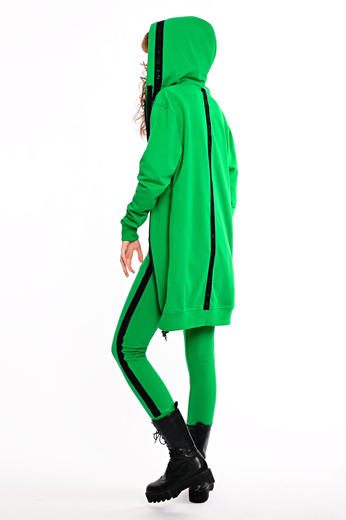 Hoodie Coat Midi Flash Green