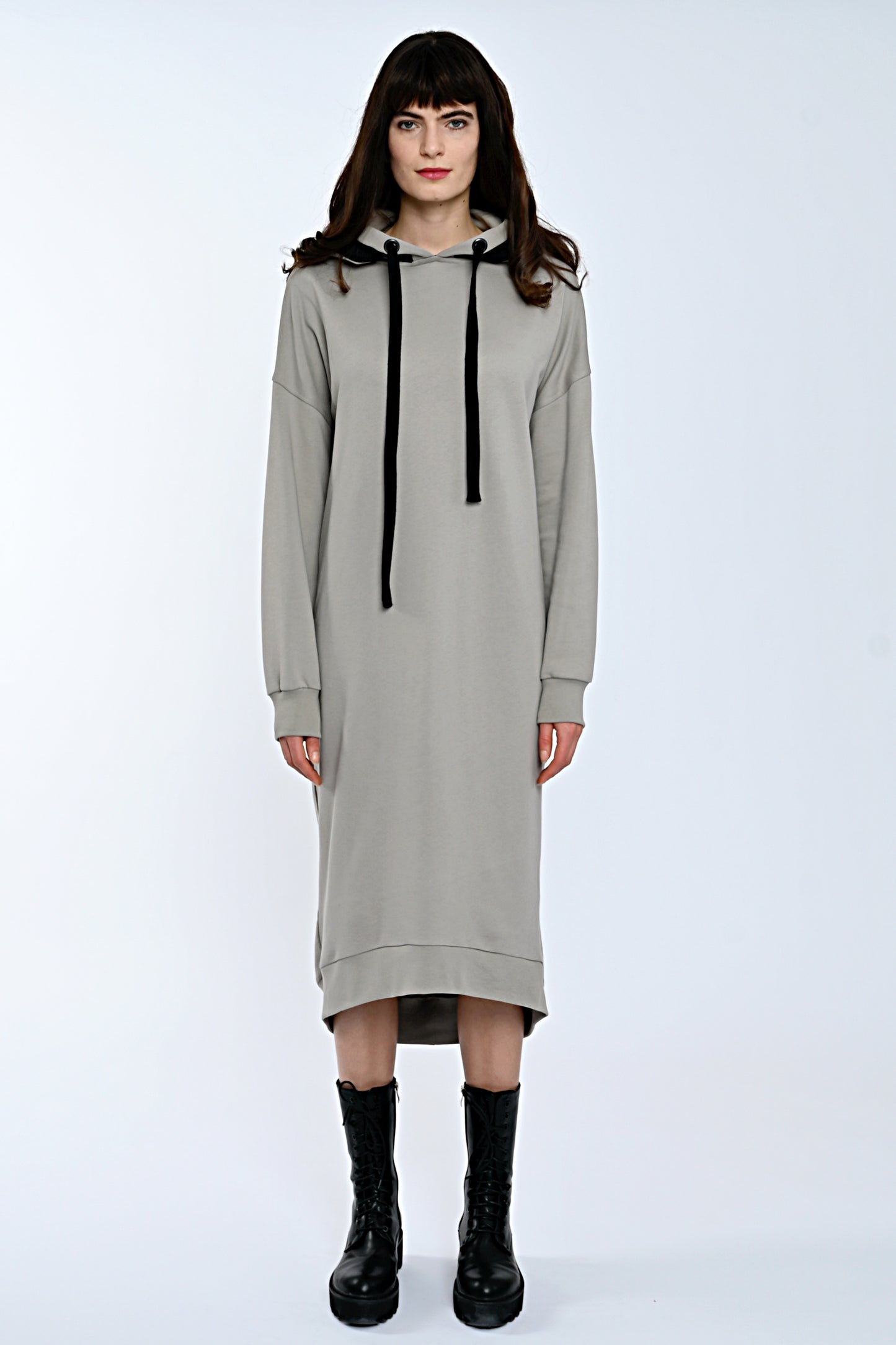 Mona Sweat Dress Taupe-Long