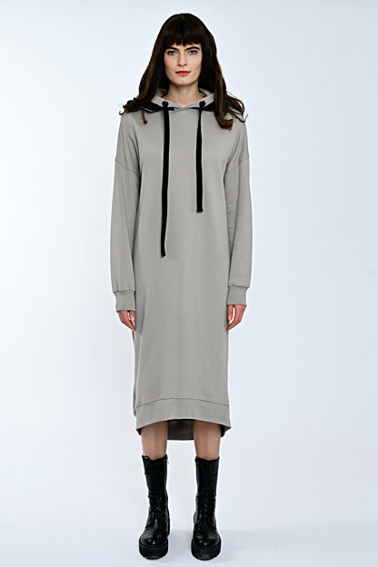 Mona Sweat Dress Taupe-Long