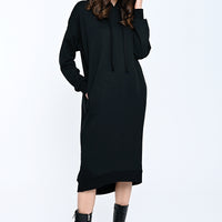 Mona Sweat Dress Black-Long