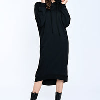 Mona Sweat Dress Black-Long