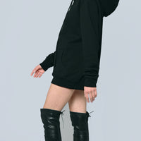 Ike Double Cap Hoodie UNISEX bis XXL BLACK