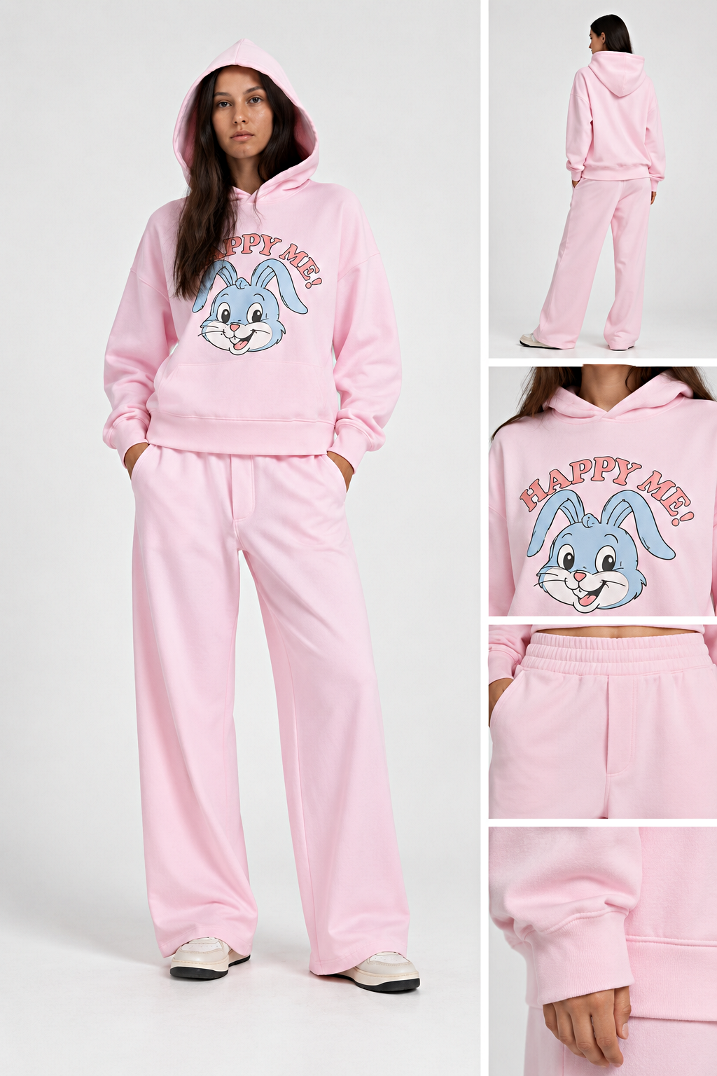 Holy Wide Leg Jogginghose- Rosa