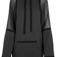 See Through Seidenhoodie Gray