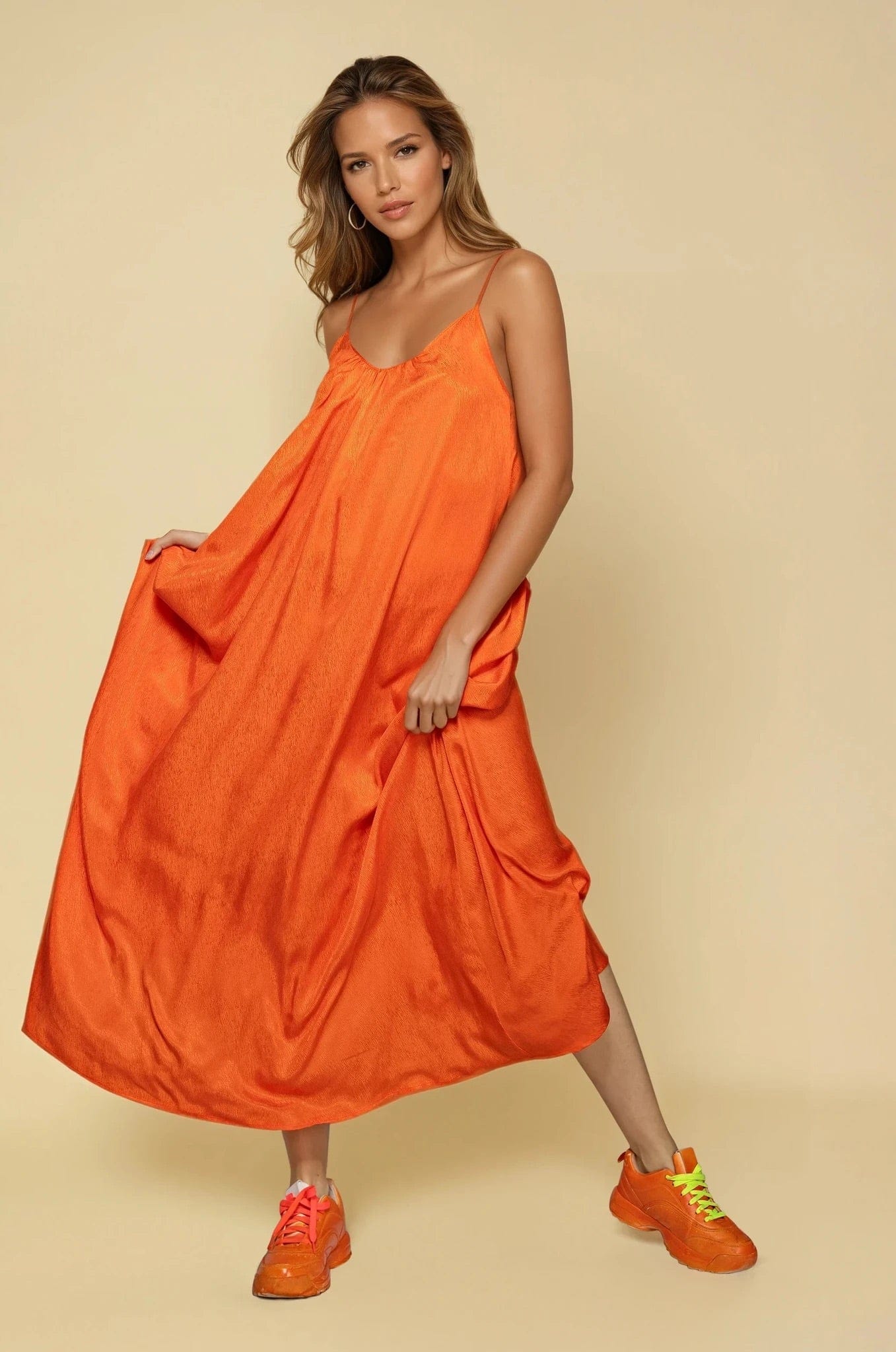 Adele Dress Orange One Size Ilaylit