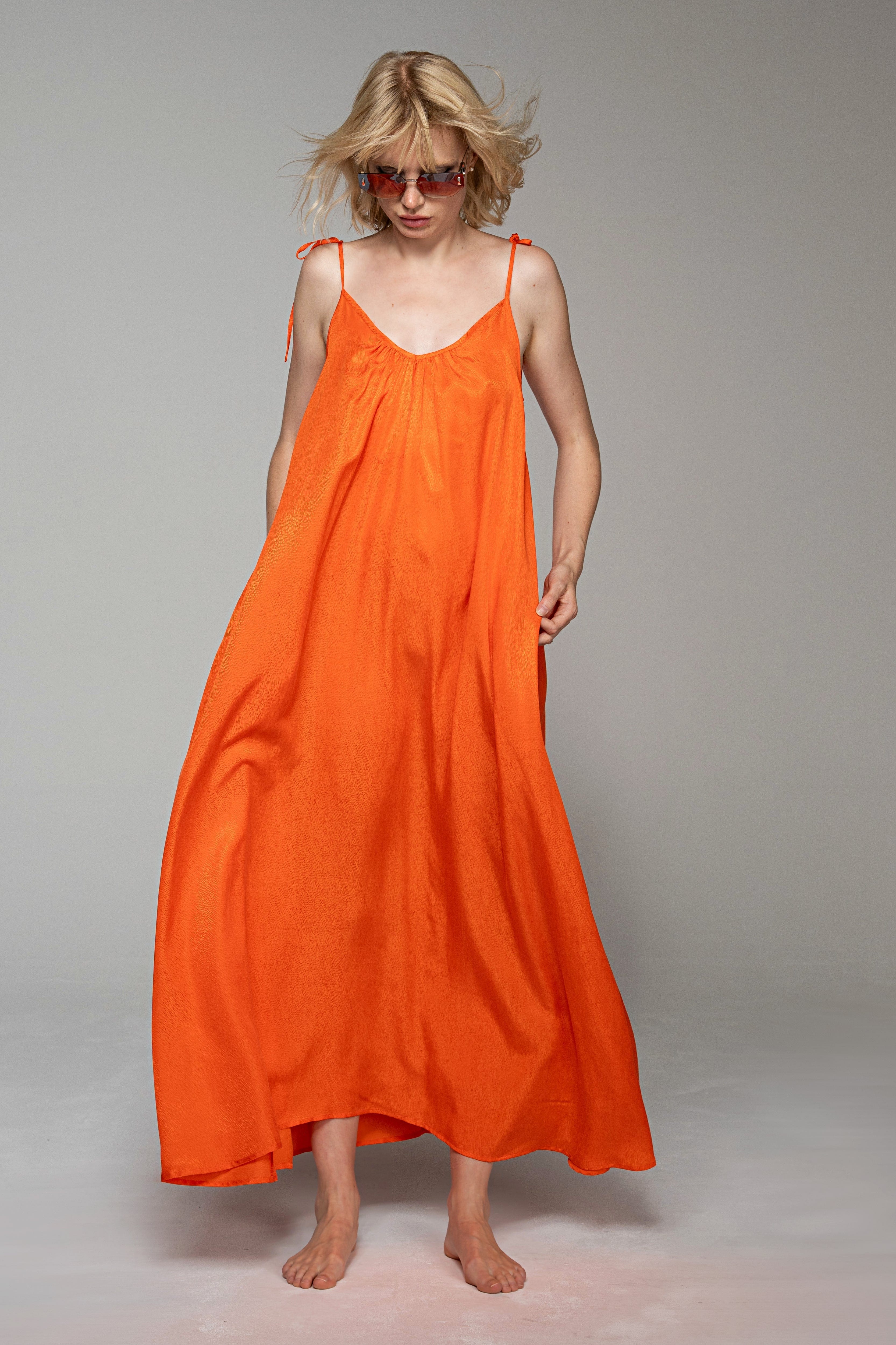 Adele Dress Orange One Size Ilaylit
