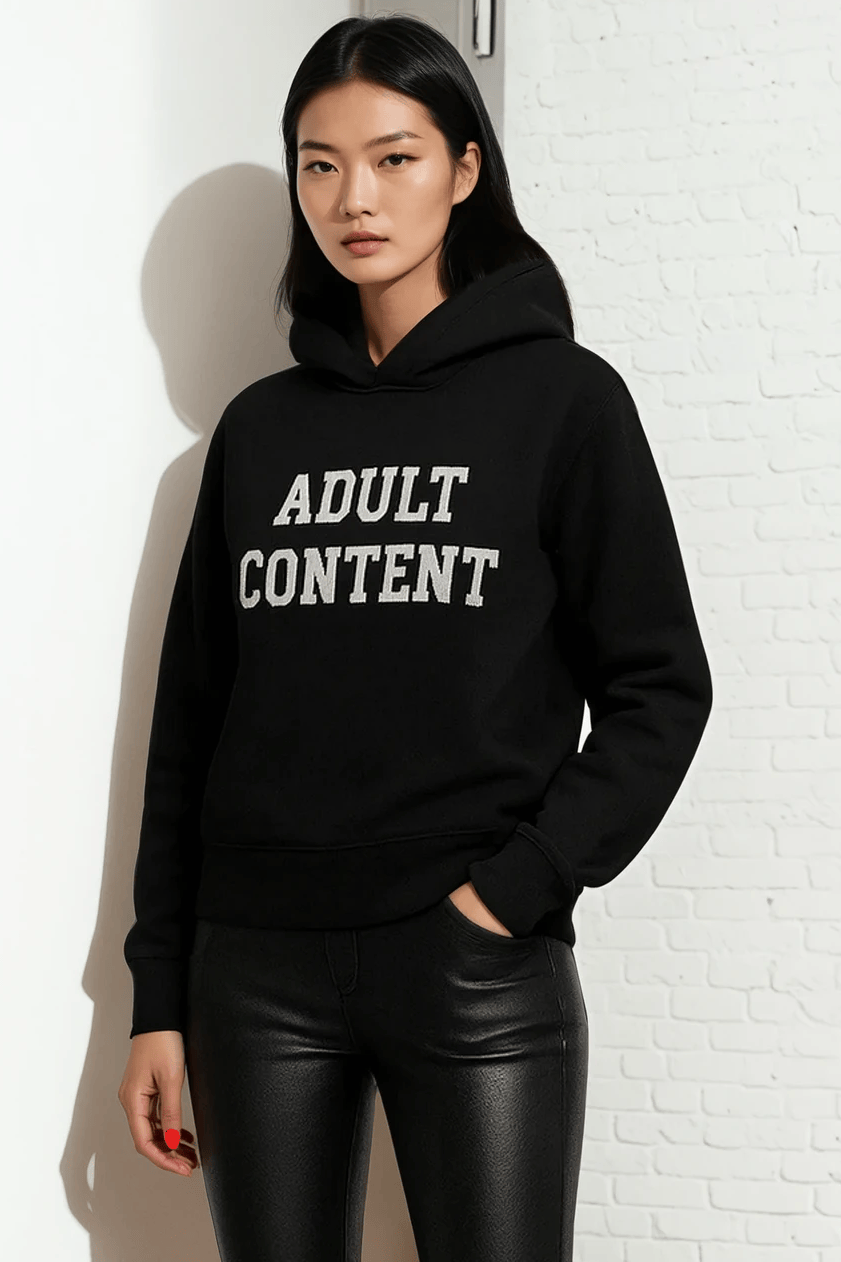 ADULT CONTENT Hoodie- Black Ilaylit