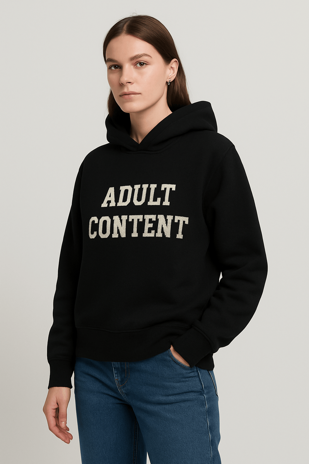 ADULT CONTENT Hoodie- Black Ilaylit