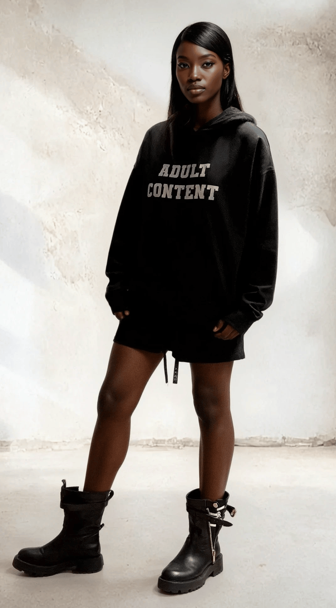 ADULT CONTENT Hoodie- Black Ilaylit