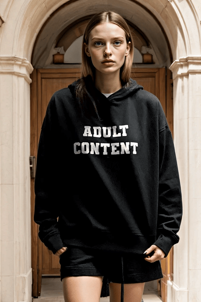 ADULT CONTENT Hoodie- Black Ilaylit