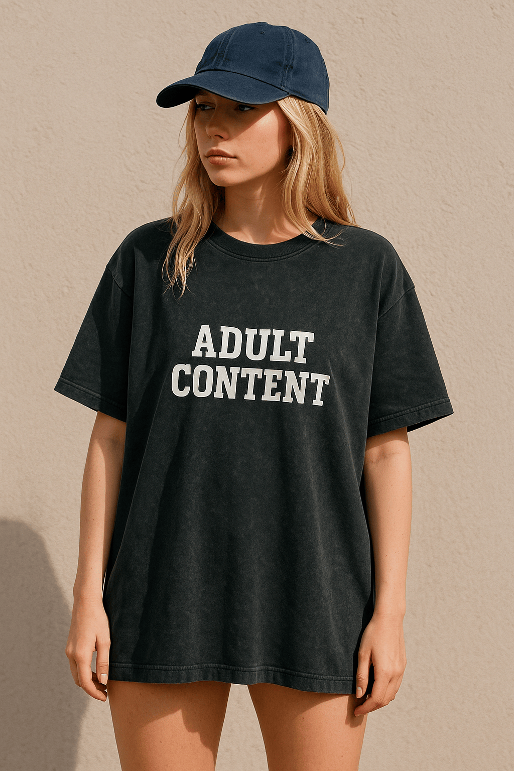ADULT Shirt im Washed Look, Black Ilaylit