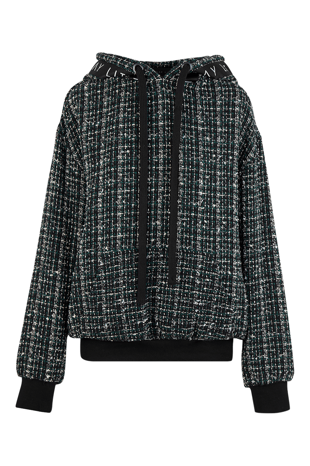 Cloe Bouclé Hoodie Olive Ilaylit