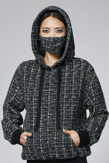 Cloe Bouclé Hoodie Olive S Ilaylit