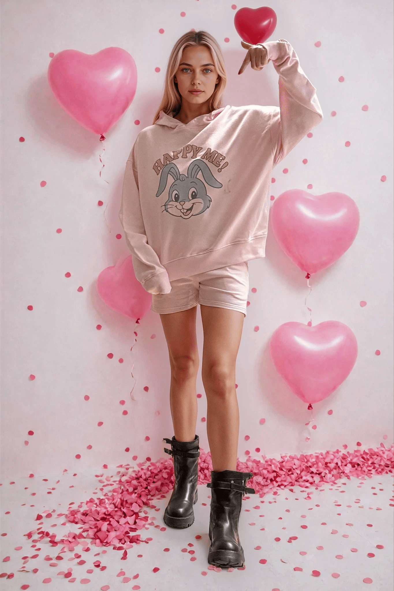 Happy Me- Hoodie- Rosa Ilaylit