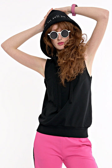 Holy Sleeveless Hoodie Black XS Ilaylit