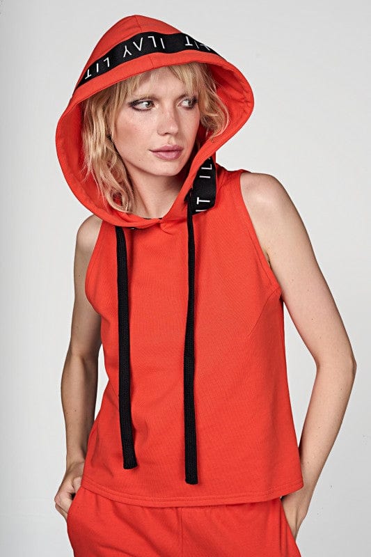 Holy Sleeveless Hoodie Coral XS Ilaylit