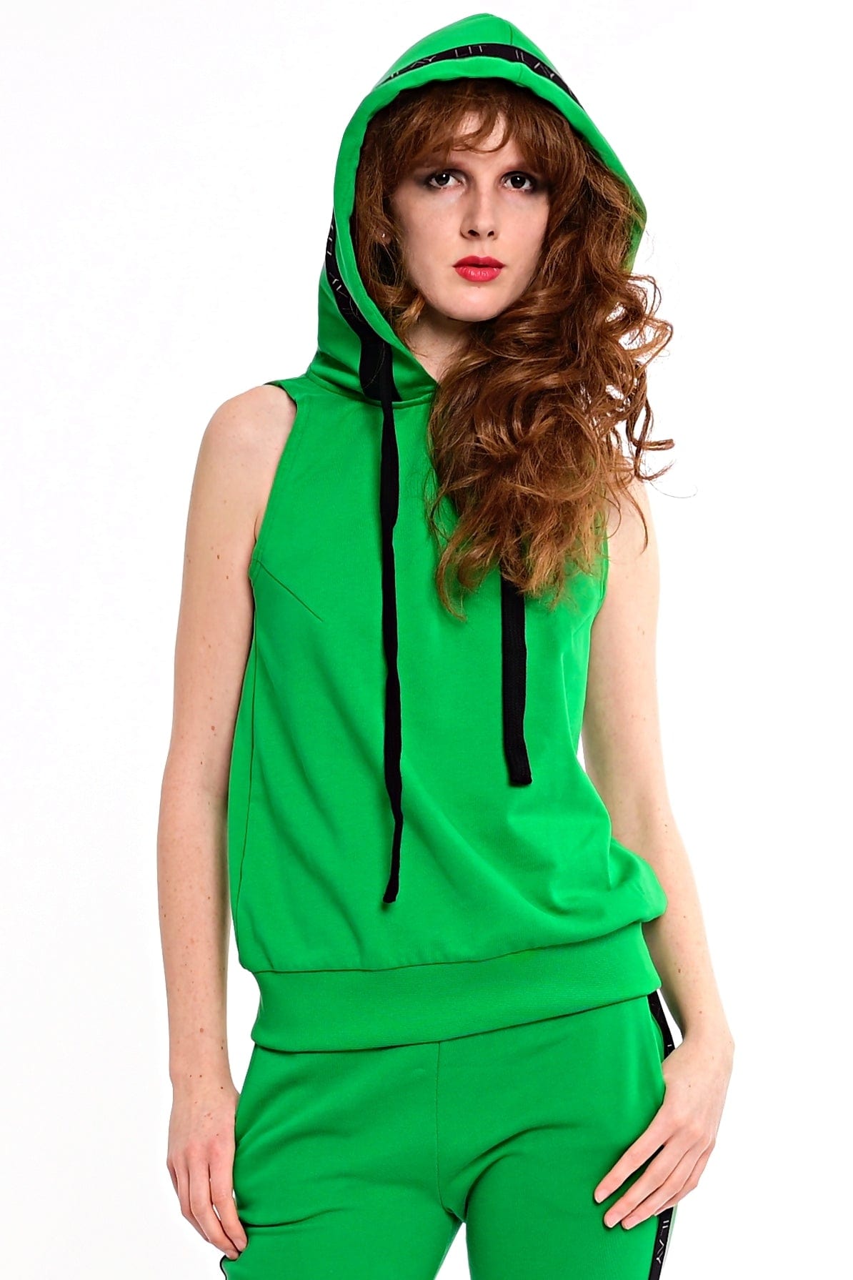Holy Sleeveless Hoodie Flash Green XS Ilaylit
