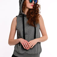 Holy Sleeveless Hoodie Melange Ilaylit