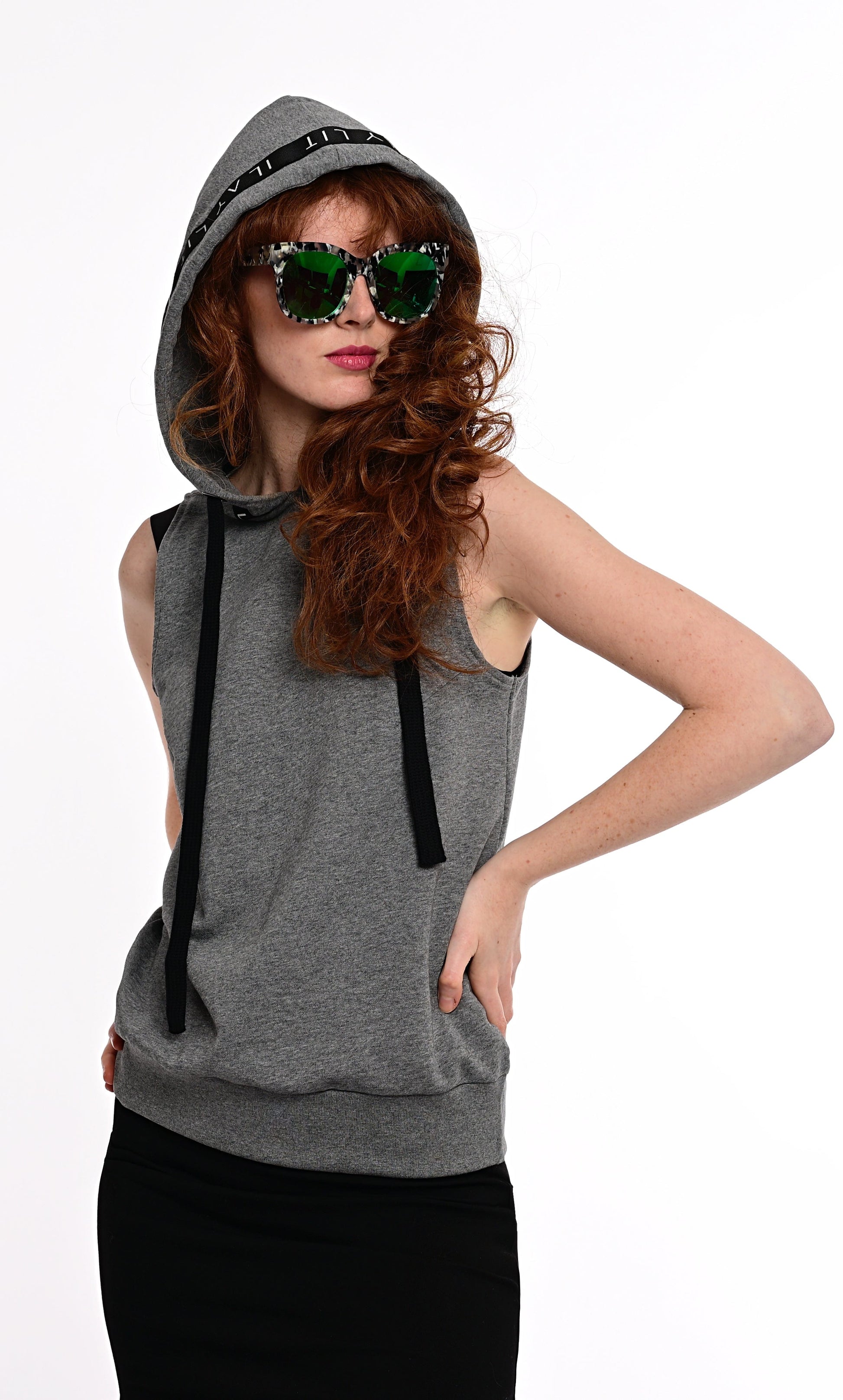 Holy Sleeveless Hoodie Melange XS Ilaylit