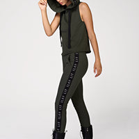 Holy Sleeveless Hoodie Olive Ilaylit