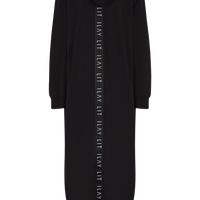 Hoodie Coat Long Black Ilaylit