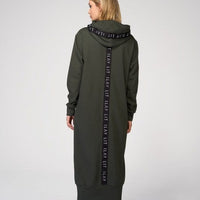 Hoodie Coat Long Olive Ilaylit