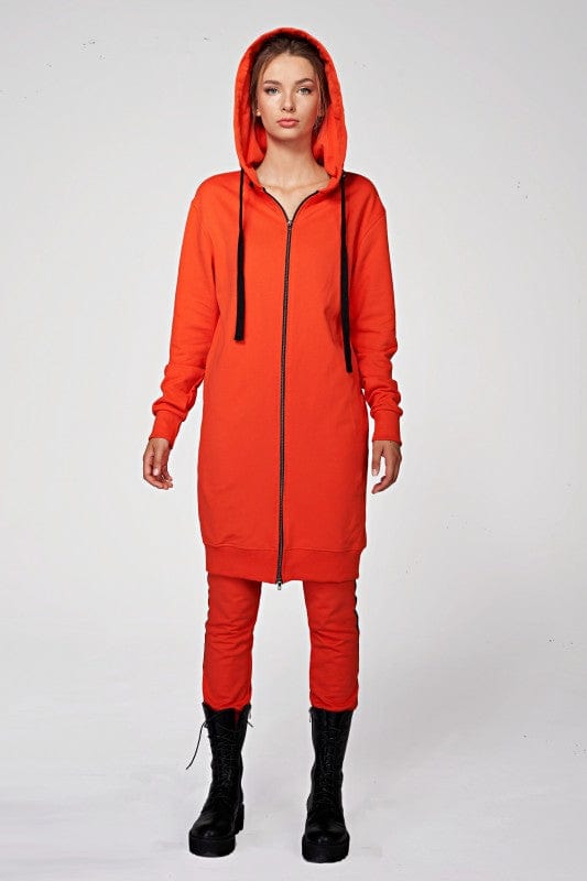 Hoodie Coat Midi Coral Ilaylit