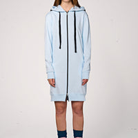 Hoodie Coat Midi Ice Blue Ilaylit