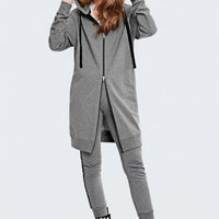 Hoodie Coat Midi Melange Ilaylit