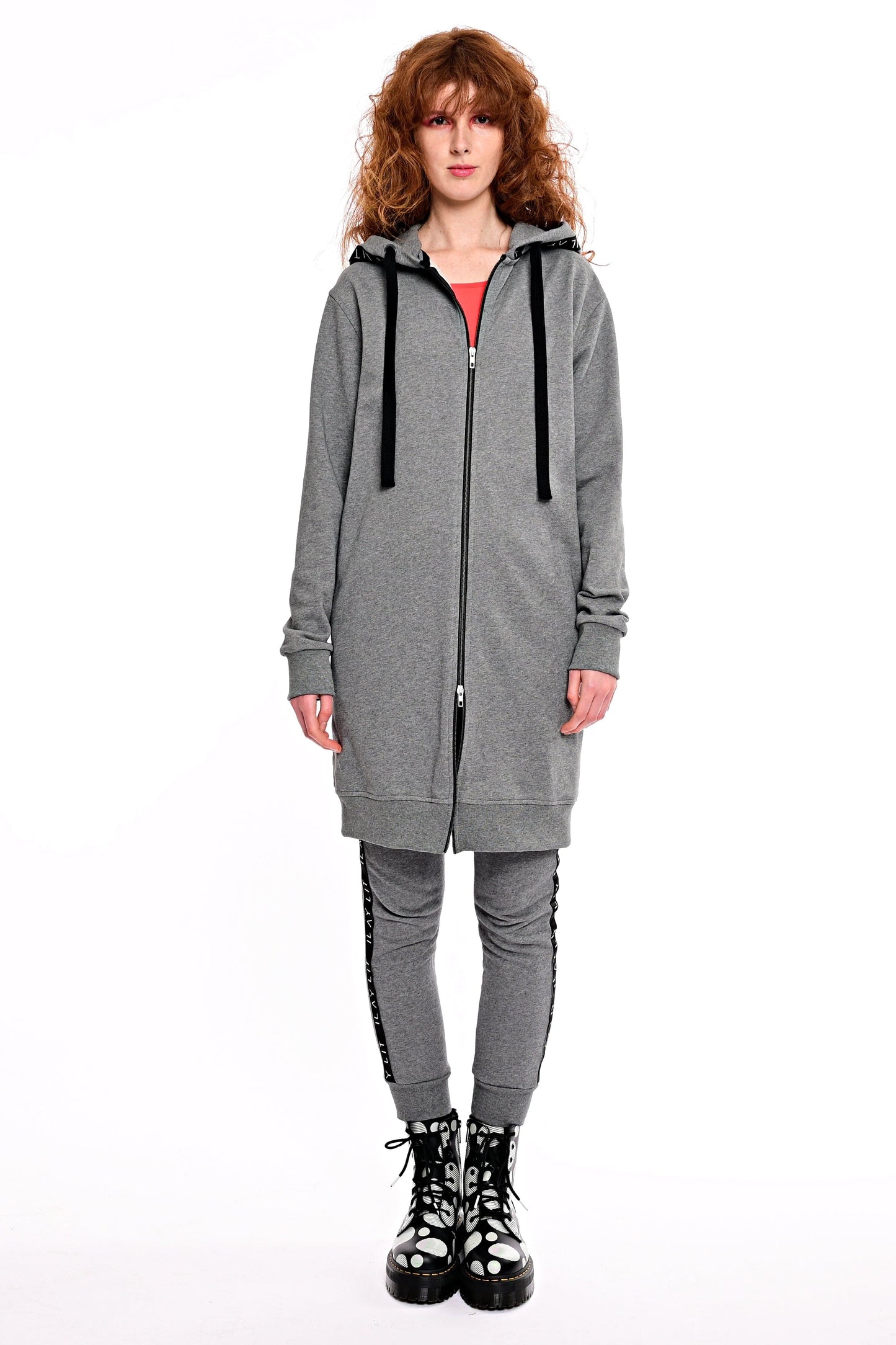 Hoodie Coat Midi Melange Ilaylit