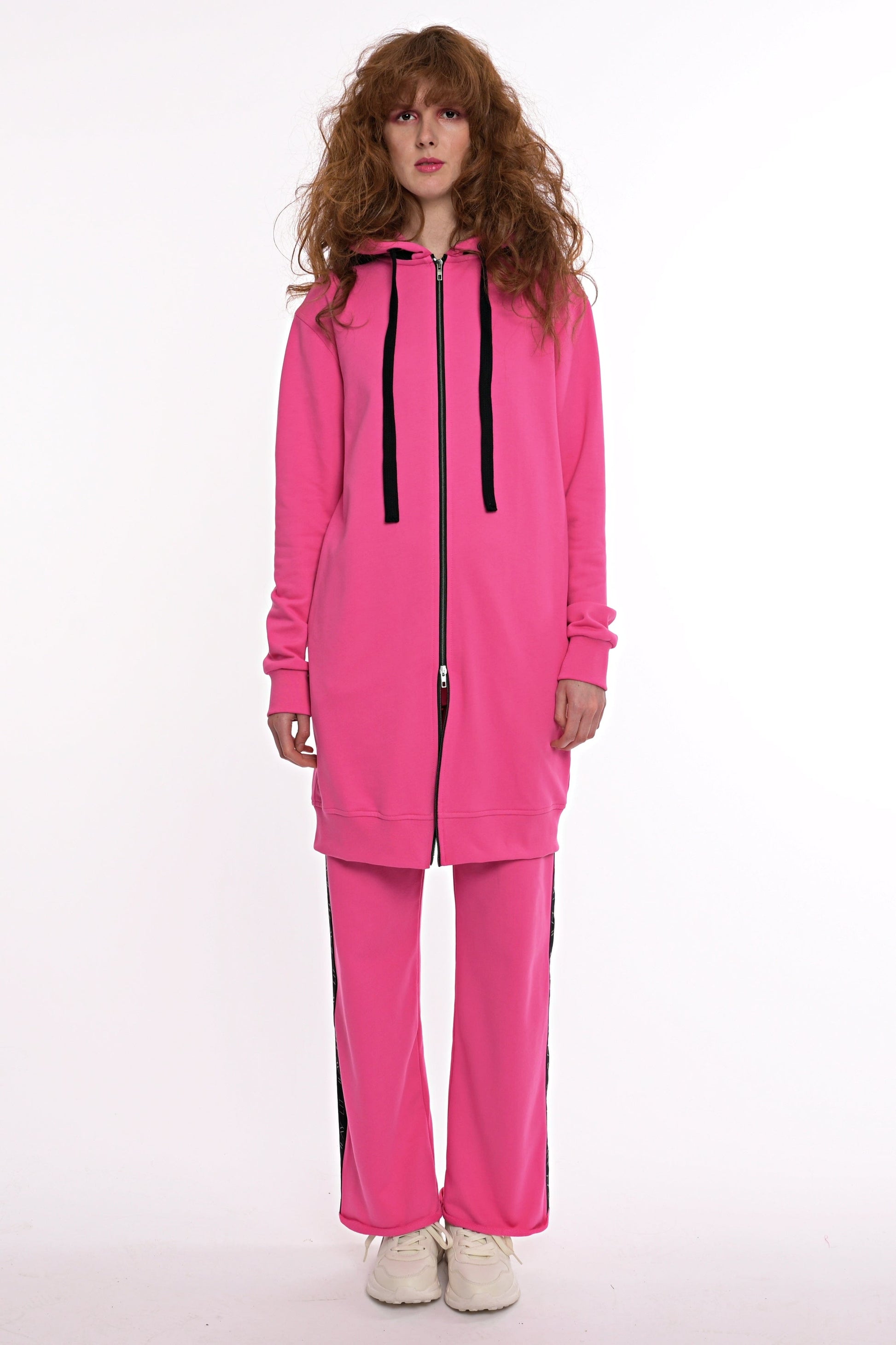 Hoodie Coat Midi Pink XS Ilaylit