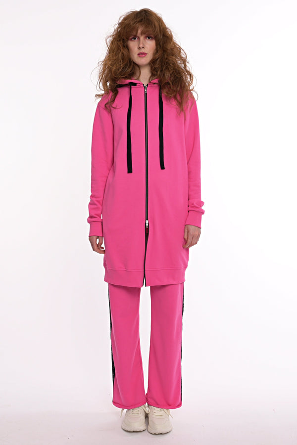 Hoodie Coat Midi Pink XS Ilaylit