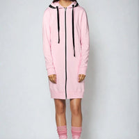 Hoodie Coat Midi Rosa Ilaylit