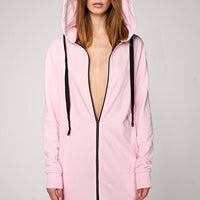 Hoodie Coat Midi Rosa Ilaylit