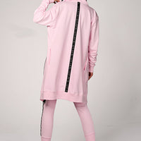 Hoodie Coat Midi Rosa Ilaylit