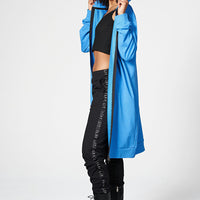 Hoodie Coat Midi Royal M Ilaylit