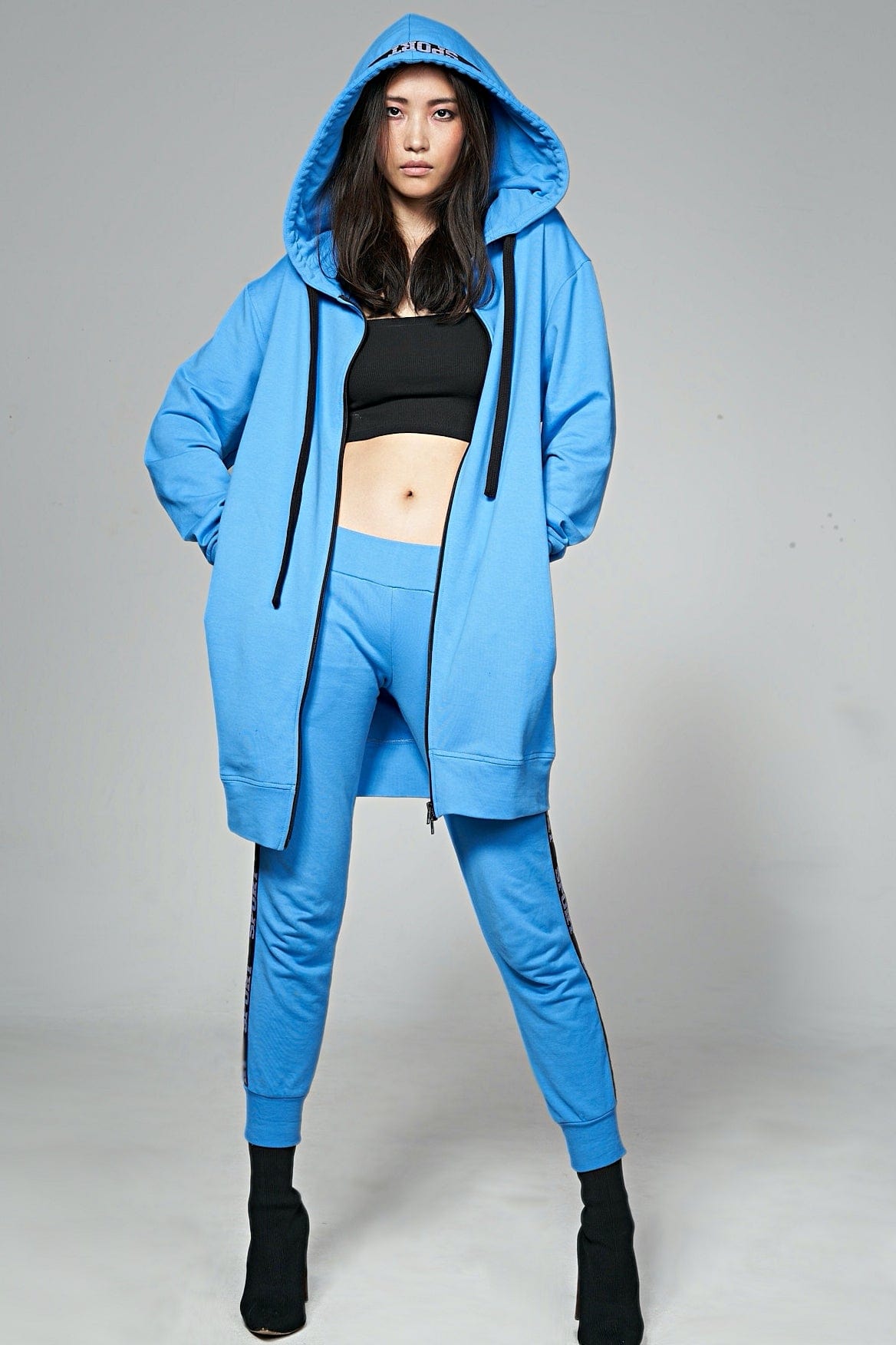 Hoodie Coat Midi Royal M Ilaylit