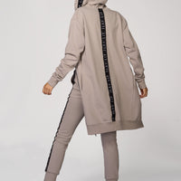 Hoodie Coat Midi Taupe Ilaylit