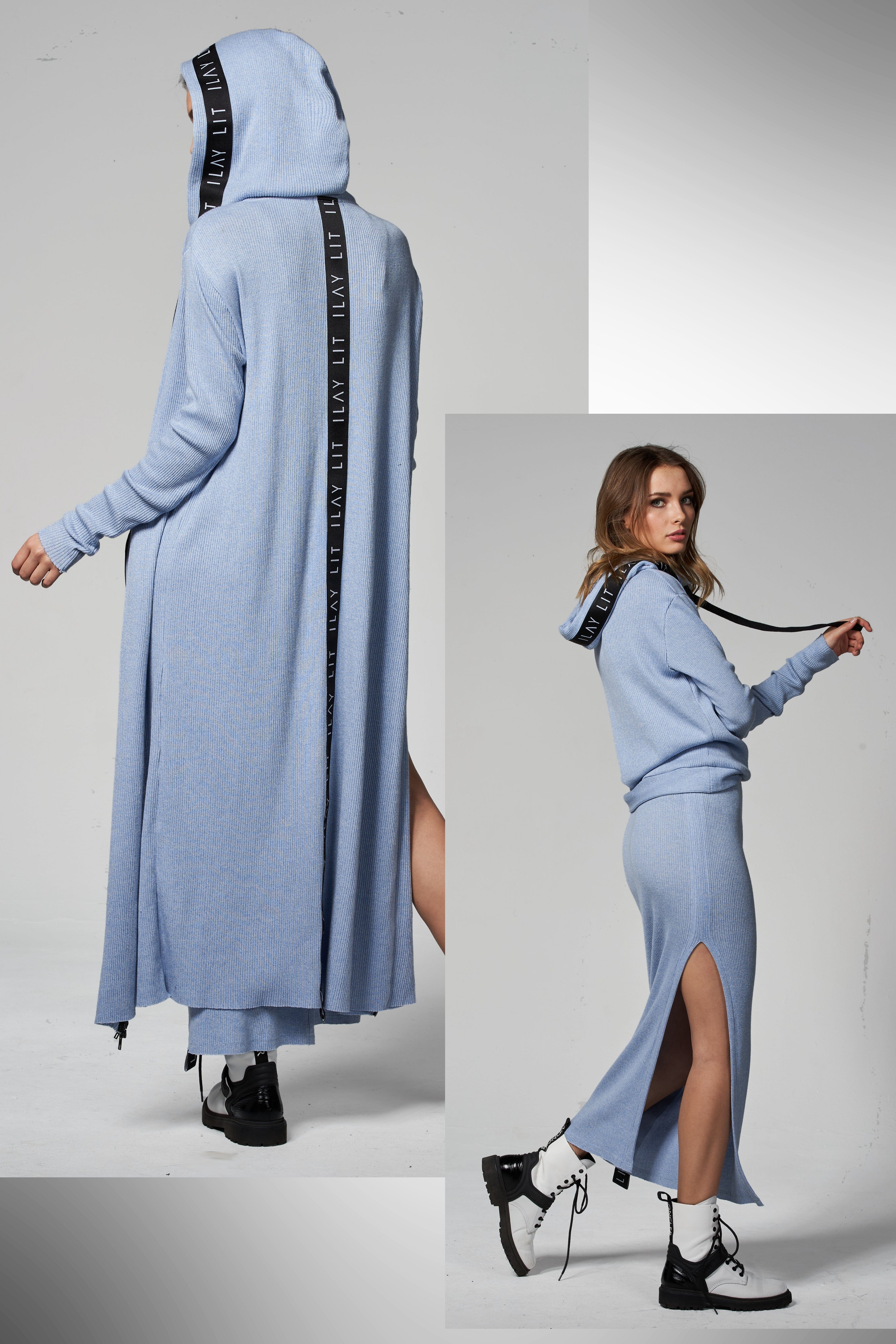 Joy Long Coat Hellblau XS Ilaylit