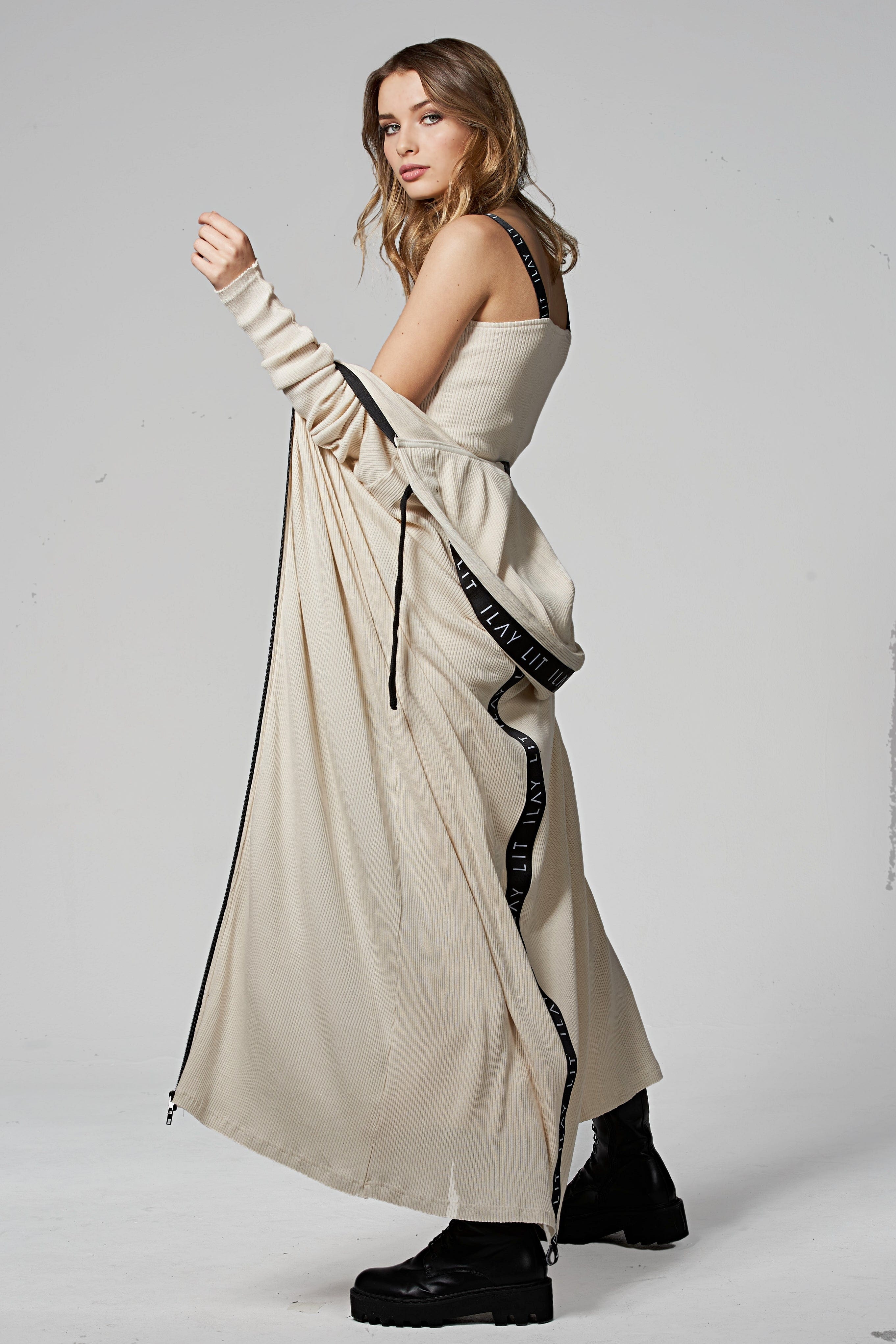 Joy Long Coat Off White XS Ilaylit