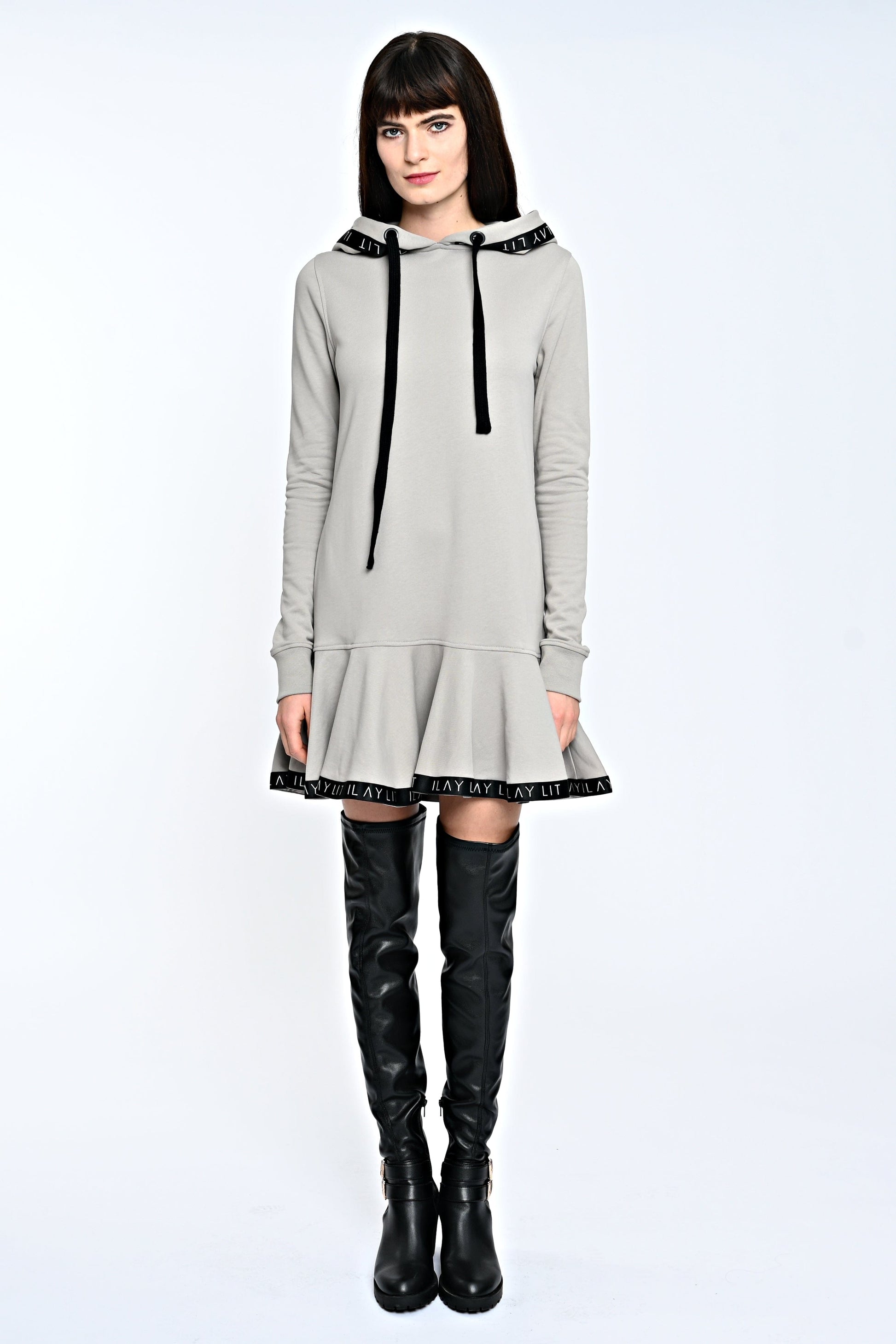 Kelly Dress Taupe Ilaylit
