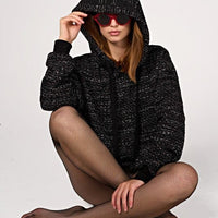 Lima Bouclé Hoodie Black Ilaylit