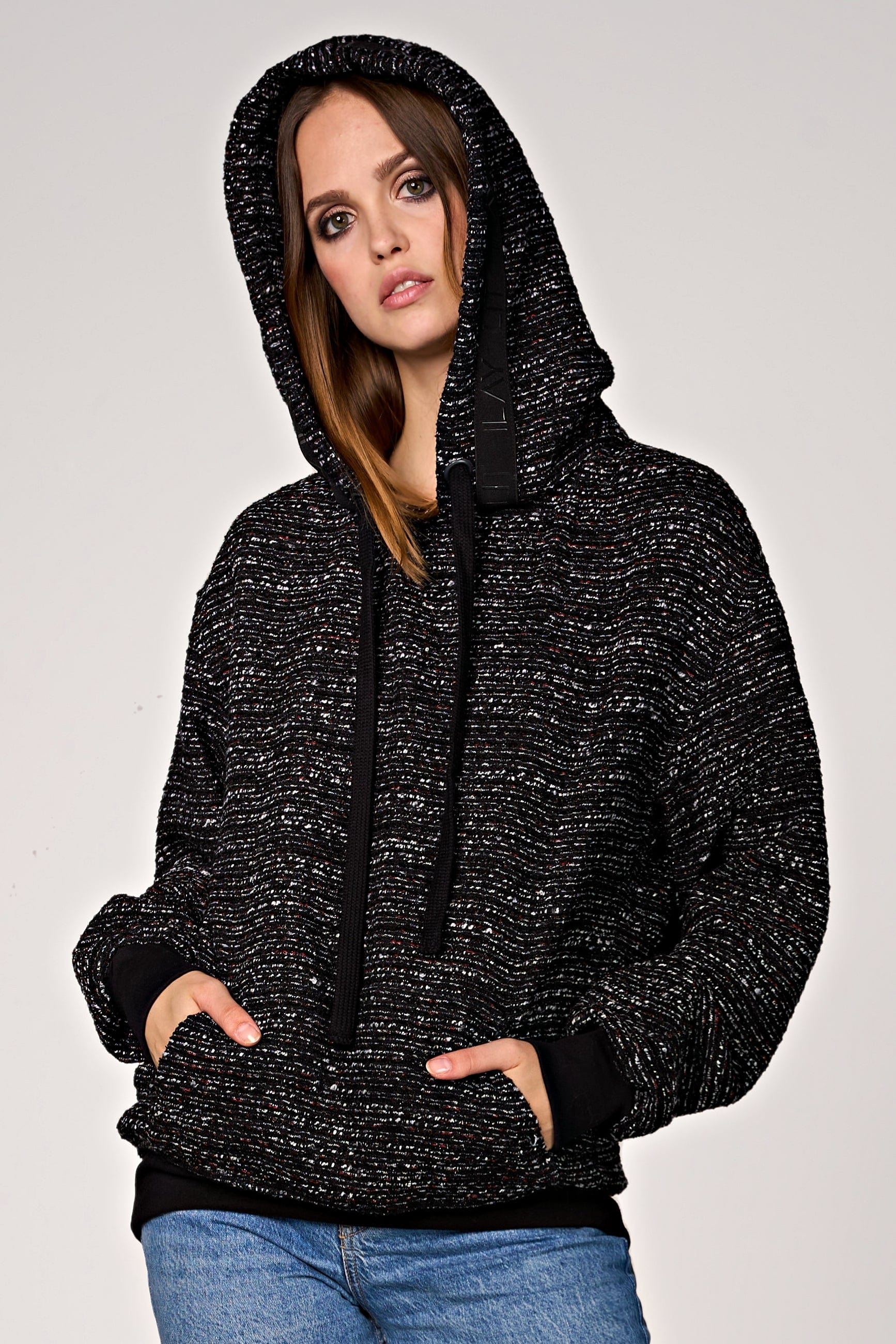 Lima Bouclé Hoodie Black XS Ilaylit