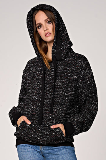 Lima Bouclé Hoodie Black XS Ilaylit