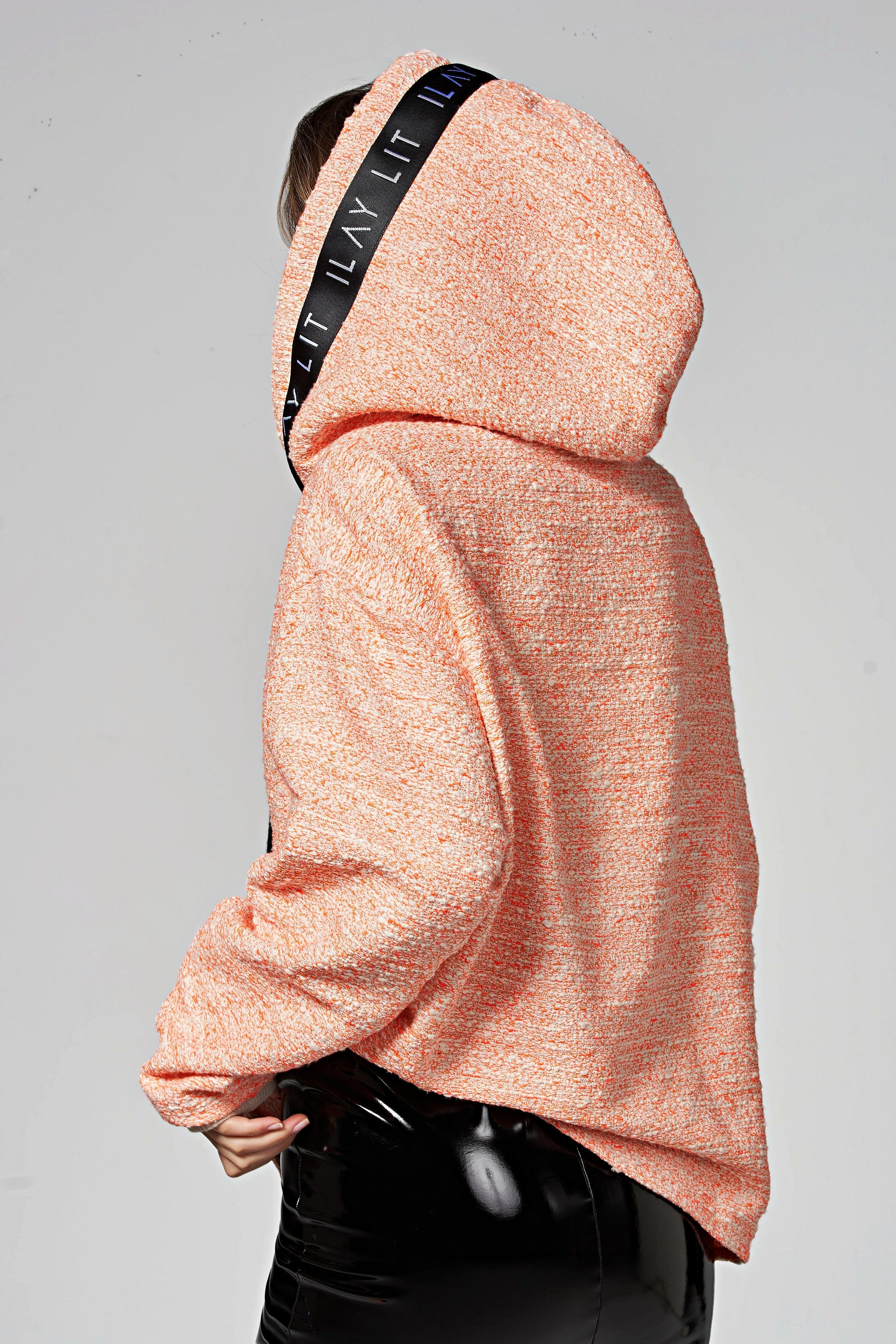 Lucie Bouclé Hoodie Orange Ilaylit