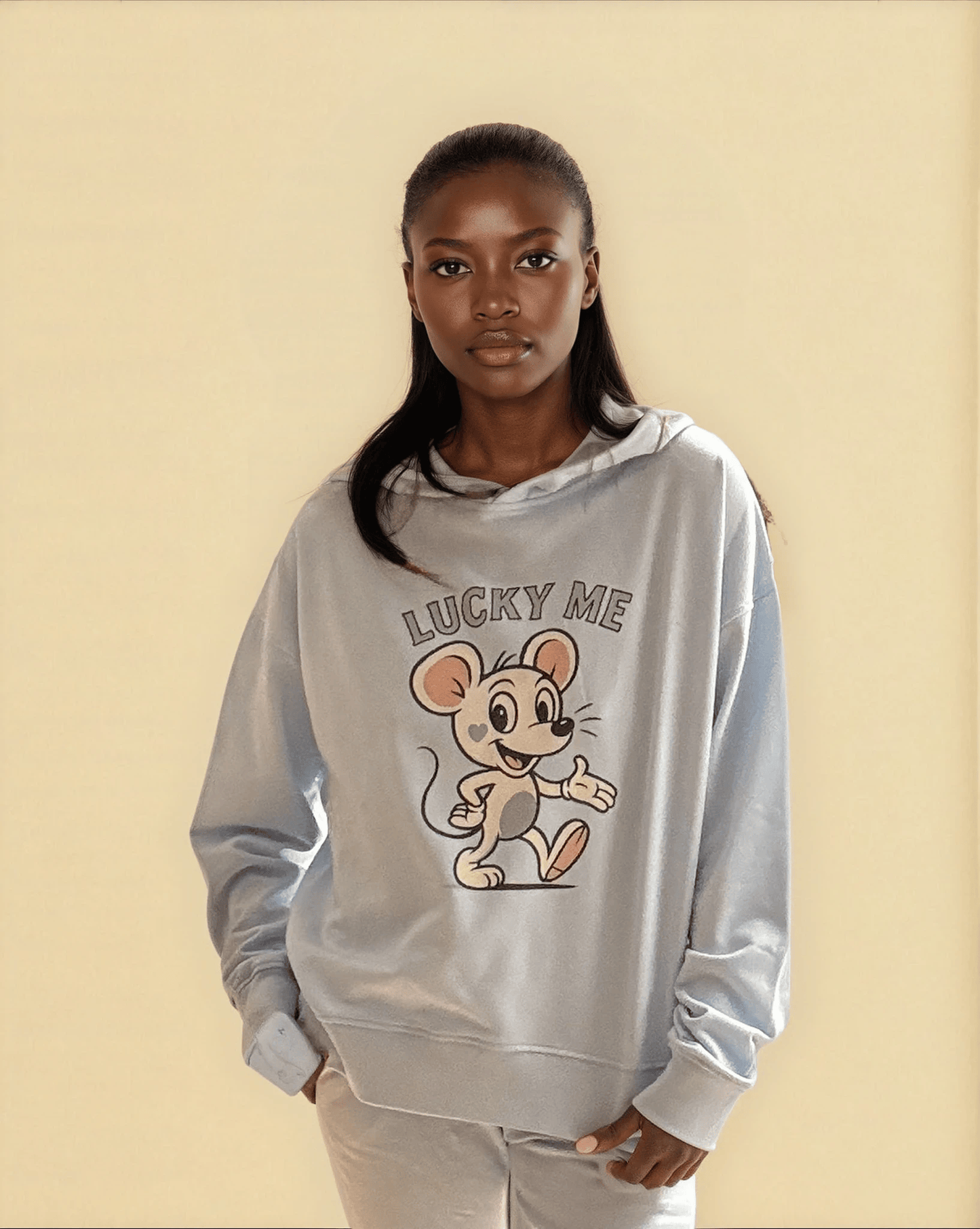 Lucky Me- Hoodie, Ice Blue Ilaylit