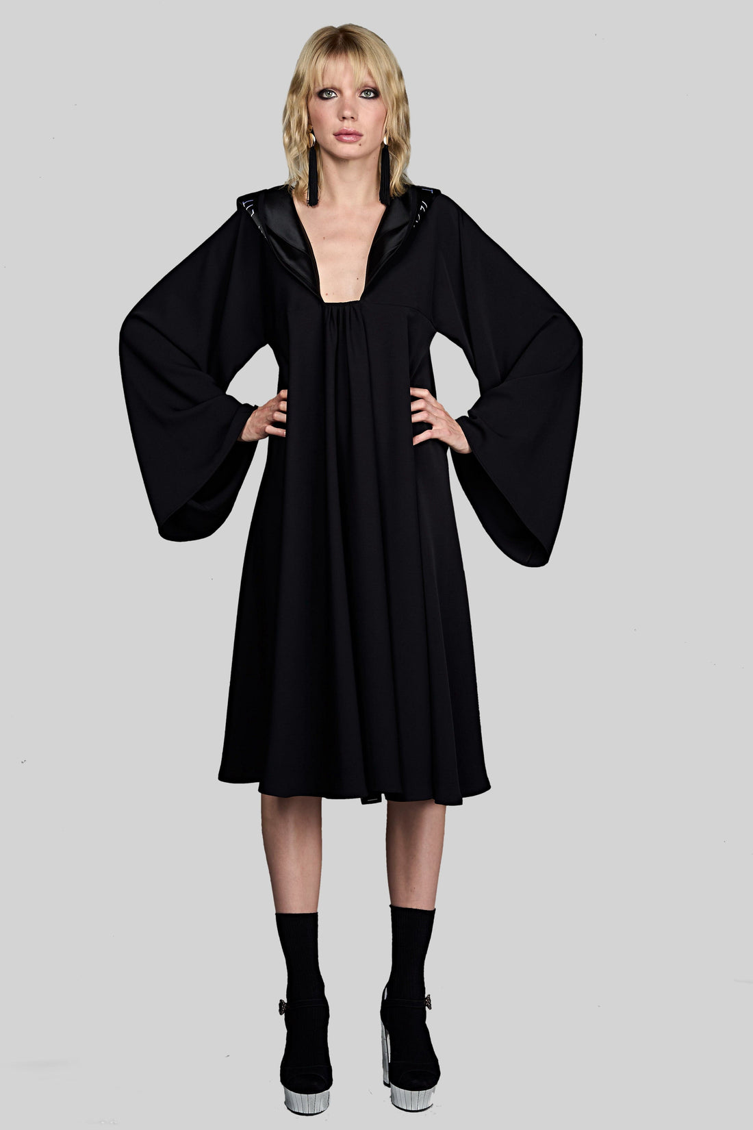 Lucy Swing Dress Black XS Ilaylit