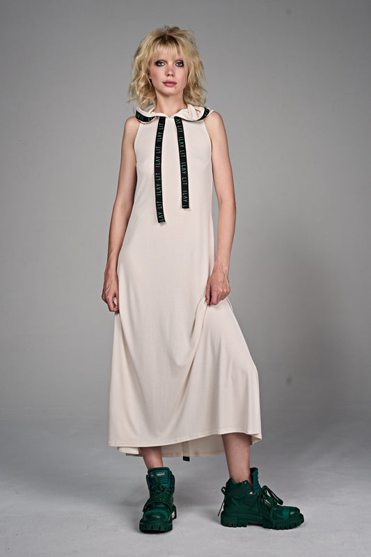 Maxi Hoodiekleid- Off White- Jolie Ilaylit