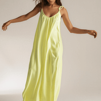 Maxi Trägerkleid, Neongelb, ADELE One Size Ilaylit