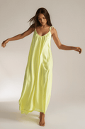 Maxi Trägerkleid, Neongelb, ADELE One Size Ilaylit